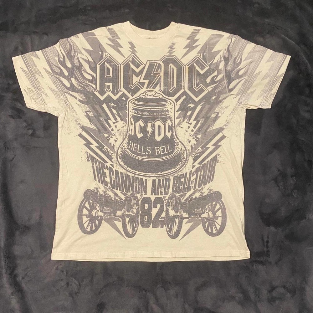 Y2K 2007 AC/DC All Over Graphic Band Tee Shirt